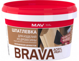 Шпатлевка MAV BRAVA ACRYL PROFI-1 для изделий из древесины белая 11 л