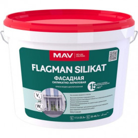 Краска MAV Flagman Silikat белая матовая 11 л