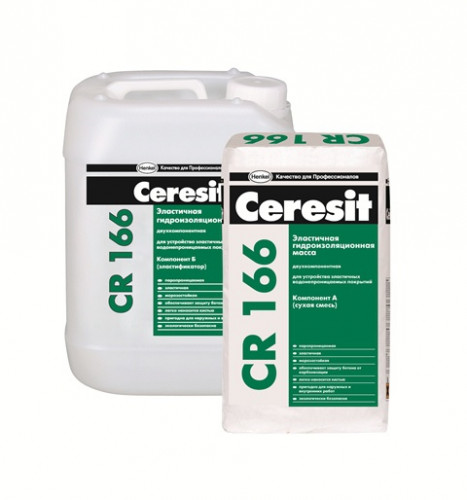 Гидроизоляция Ceresit CR 166 (двухкомпонентная) 24 кг и 8 кг 1