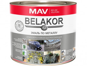 Эмаль MAV BELAKOR 12 по металлу быстросохнущая шоколад 2,4 л