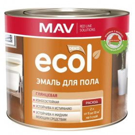 Эмаль ECOL MAV ПФ-266 для пола светло-коричневая 2,4 л