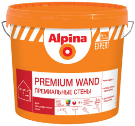 Краска Alpina EXPERT Premium Wand База 1 белая 9 л