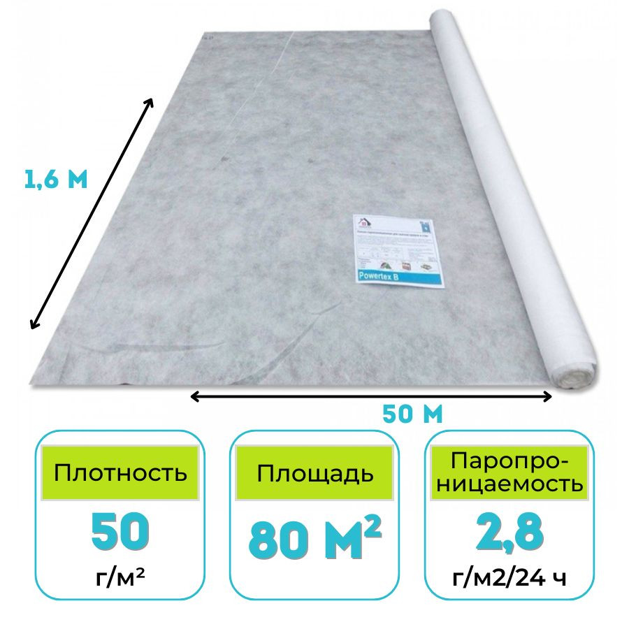 Пароизоляционная пленка Powertex B 80 м2