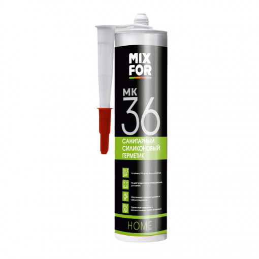 Герметик MIXFOR МК-36 Sanitary Silicone 260 мл прозрачный