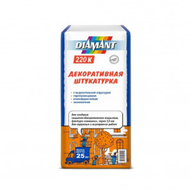 Штукатурка Диамант 220 К "Камешковая" белая 2,0 мм 25 кг