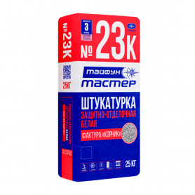 Штукатурка Тайфун Мастер №23к-2 "Корник" 1,5 мм белая 25 кг