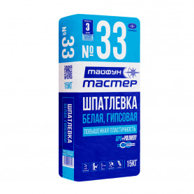 Шпатлевка гипсовая Тайфун Мастер №33 белая 15 кг