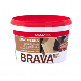 Шпатлевка MAV BRAVA ACRYL PROFI-1 для изделий из древесины сосна 11 л