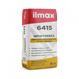 Шпатлевка гипсовя старт-финиш ilmax 6415 белая 15 кг