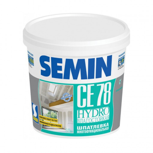 Шпатлевка влагостойкая SEMIN CE 78 HYDRO 18 кг