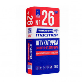 Штукатурка цементная Тайфун Мастер №26 машинного нанесения 25 кг