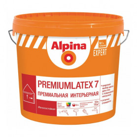 Краска Alpina EXPERT Premiumlatex 7 База 1 белая 10 л