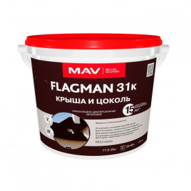 Краска MAV FLAGMAN 31к для крыши и цоколя графит 11 л