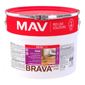 Лак MAV BRAVA ALKYD 2122 глянцевый прозрачный 10 л