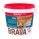 Лак MAV BRAVA ACRYL 43 прозрачный полуматовый 11 л