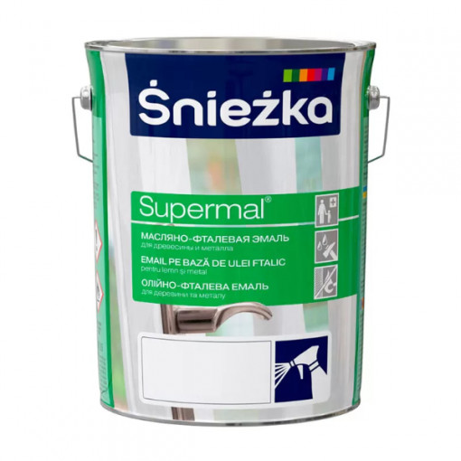 Эмаль Sniezka Supermal масляно-фталевая мятно-зеленая 5 л