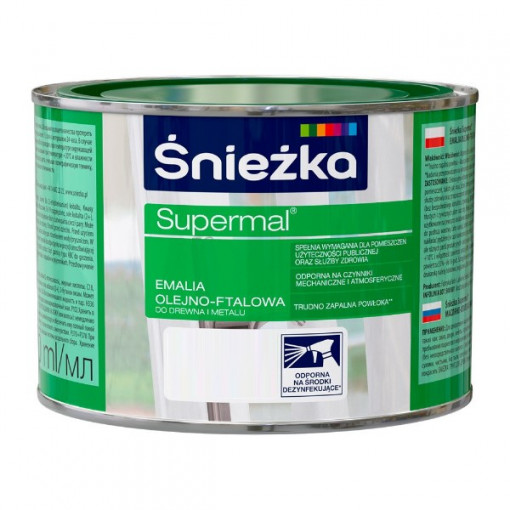 Эмаль Sniezka Supermal масляно-фталевая коричневая 0,4 л