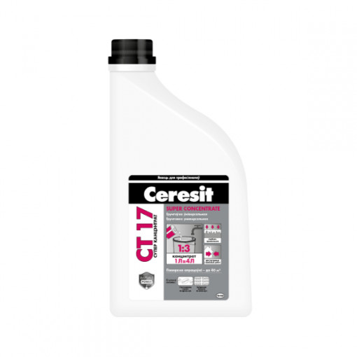 Грунтовка Ceresit CT 17 Super Concentrate прозрачная (1:3) 1 л