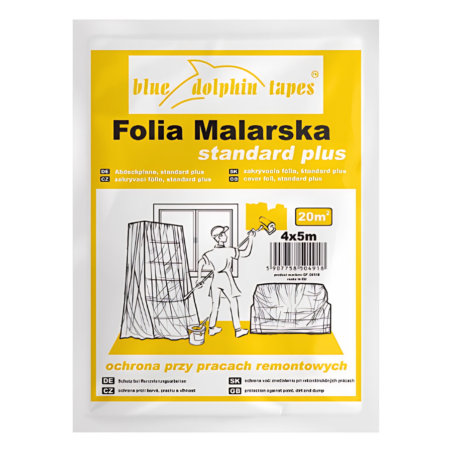 Пленка укрывная BLUE DOLPHIN Standard Plus CF-250 4х5 м 12 мкм