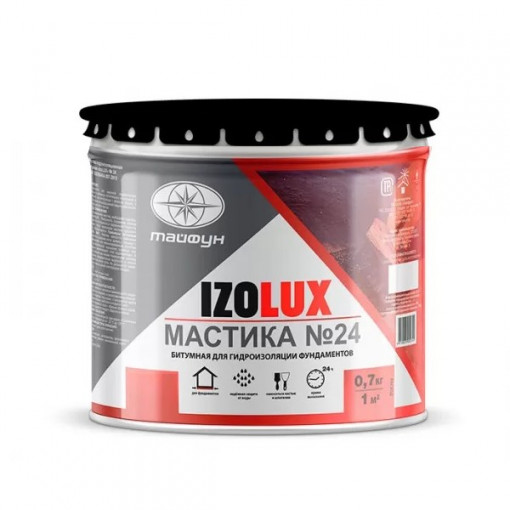 Мастика гидроизоляционная битумная Izolux №24 5 кг