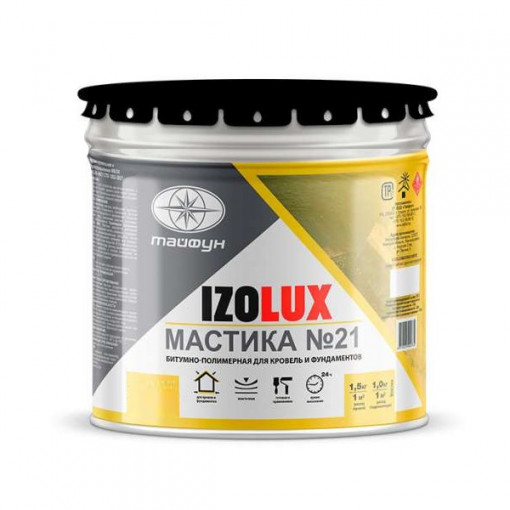 Мастика кровельная гидроизоляционная битумно-полимерная IzoLUX №21 10 кг