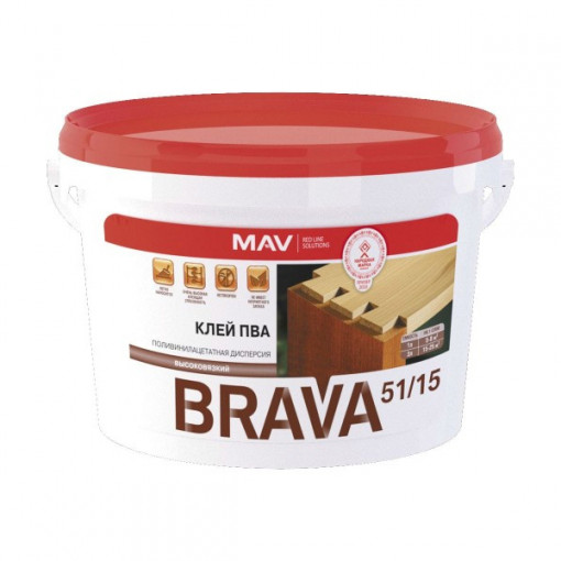 Клей ПВА BRAVA MAV 1 кг