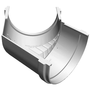 Угловой элемент для желоба водосточных систем 135 Döcke (пломбир)