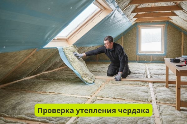 Утепление чердака фото