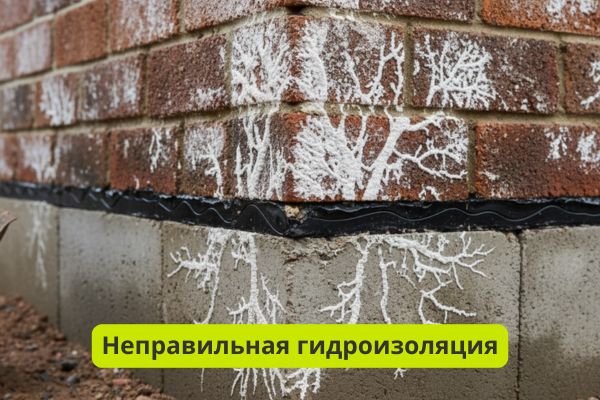 Неправильная гидроизоляция фото