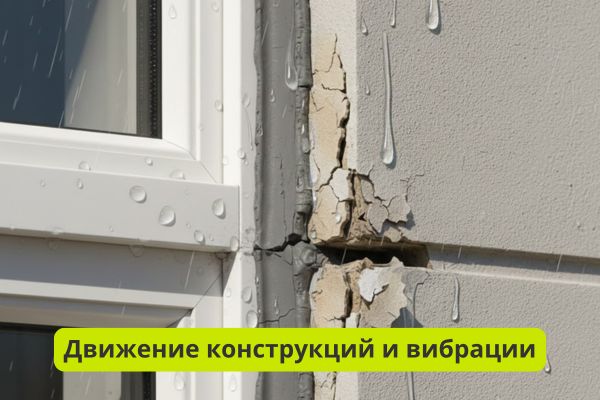 Движение конструкции и вибрации при нанесении герметика фото