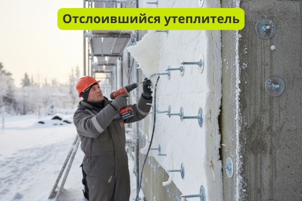 Отслоился утеплитель: что делать фото
