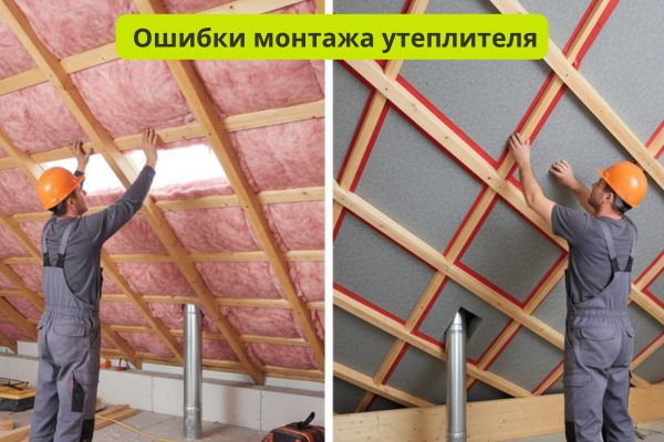 Ошибки при монтаже утеплителя фото