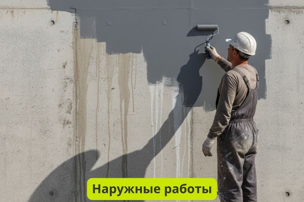 Окрашивание наружных стен краской МАВ фото