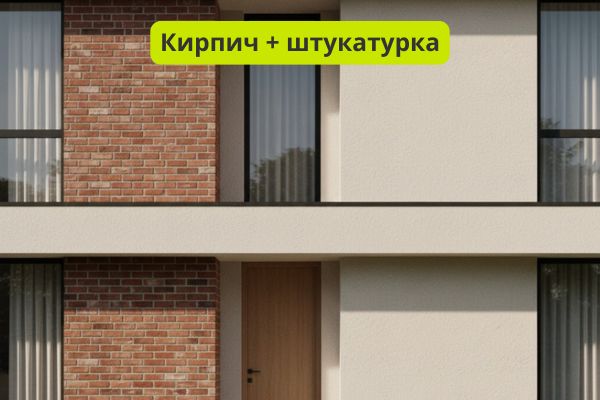 Кирпич и штукатурка фото