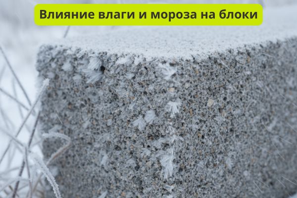 Влияние влаги на блоки и кирпич фото