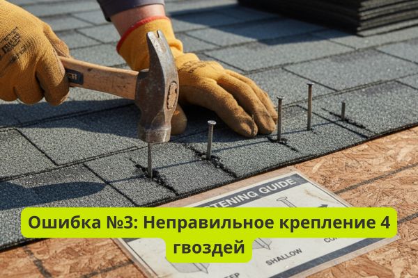 Неправильное крепление гвоздей фото