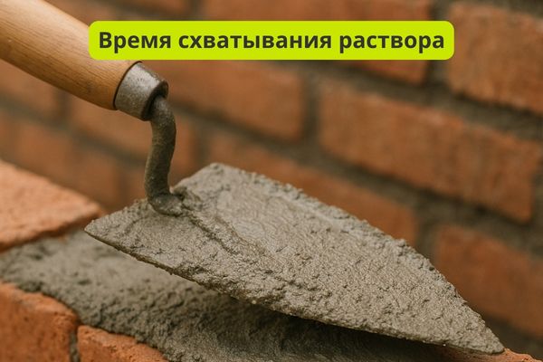 Время схватывания раствора фото