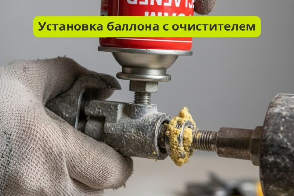 Установка очистителя для монтажной пены в пистолет фото