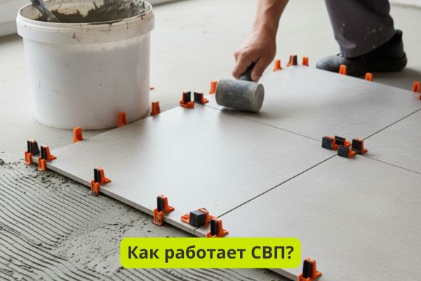 Как работает система выравнивания плитки фото