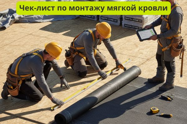 Чек лист по монтажу гибкой кровли фото