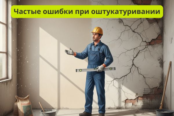 Частые ошибки при оштукатуривании фото