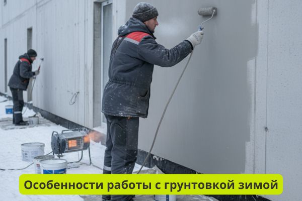 Особенности нанесения грунтовки зимой фото