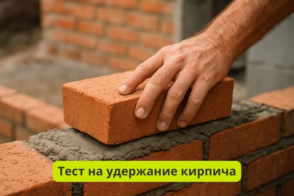 Тест на удержание кирпича фото