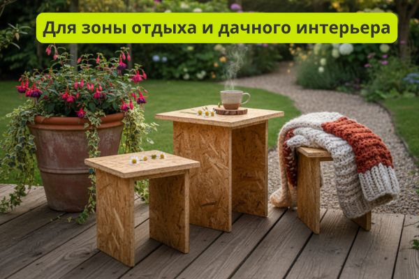 Для зоны отдыха и сада ОСБ плиты фото