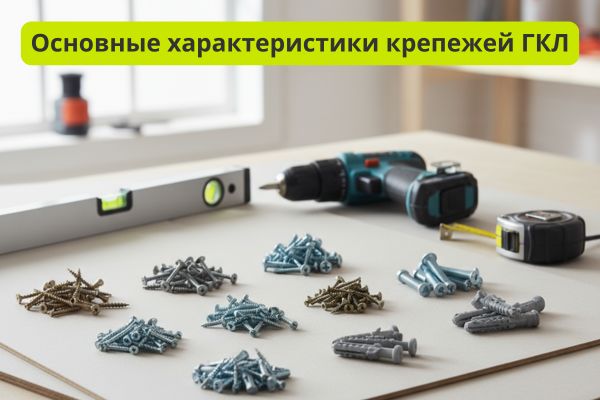 Характеристики крепежей ГКЛ фото
