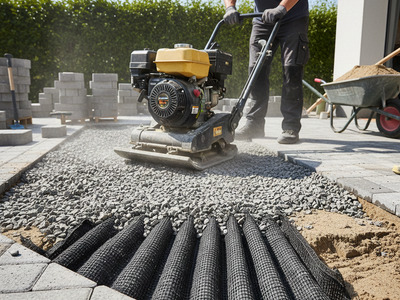 Геотекстиль не закреплен и смещается фото