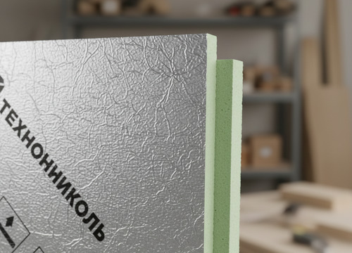 Фольгированный утеплитель ПИР фото