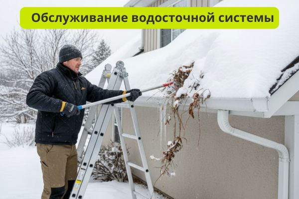 Обслуживание водосточной системы фото