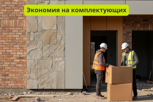 Экономия на комплектующих для фасадных панелей фото