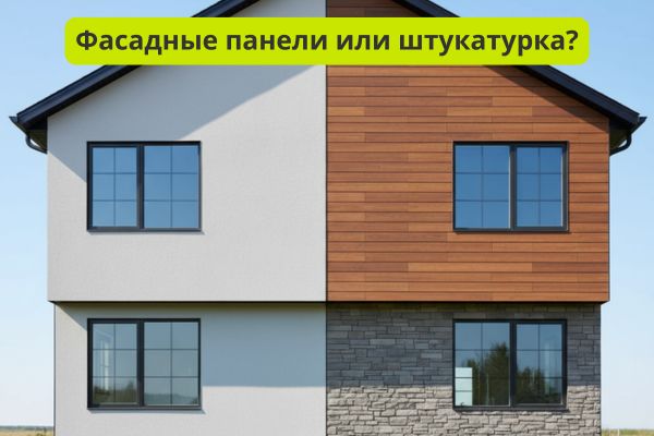 Отличие фасадных панелей и штукатурки фото
